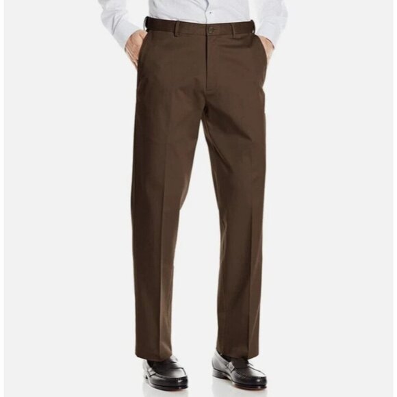 Haggar Other - NEW Haggar Men's 30x32 Premium Flex Slim-Straight Dress Pants Brown